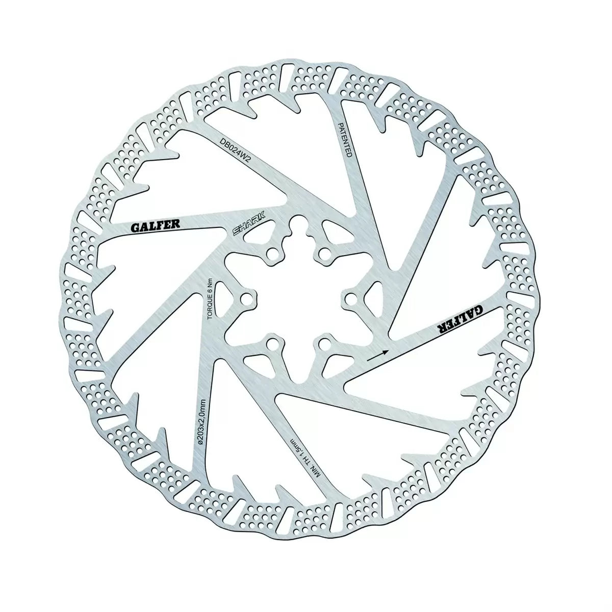 GALFER BIKE Shark brake disc 6 holes 1,8mm