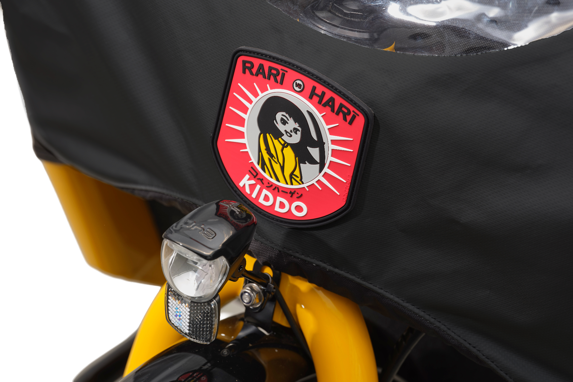 Rari vs Hari Kiddo PVC-emblem på Kiddo-kabinen