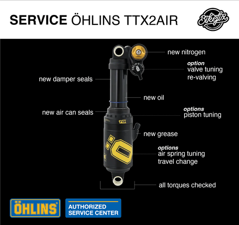 Service av Öhlins TTX2 Air / TTX1 Air