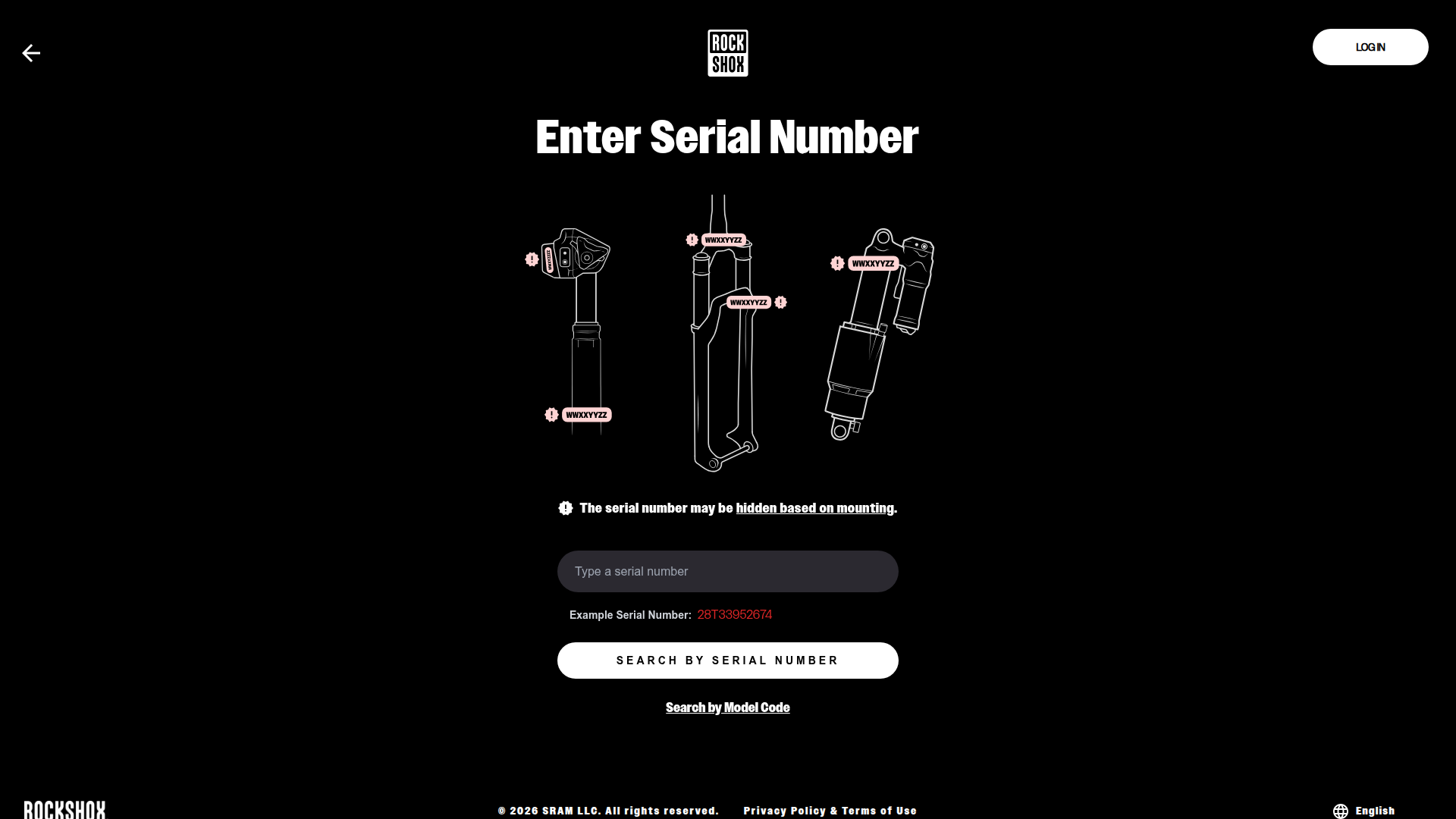 RockShox serial number location